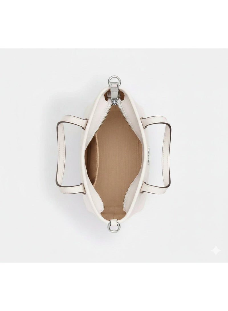 coachoutlet Coach City Mini Tote Bag in Signature Canvas - White - Image 3